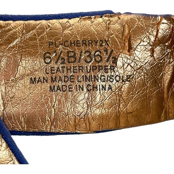 BCBG Black Blue Paris Cherry 2x Suede Platform Heels Size 6.5 - Picture 9 of 10